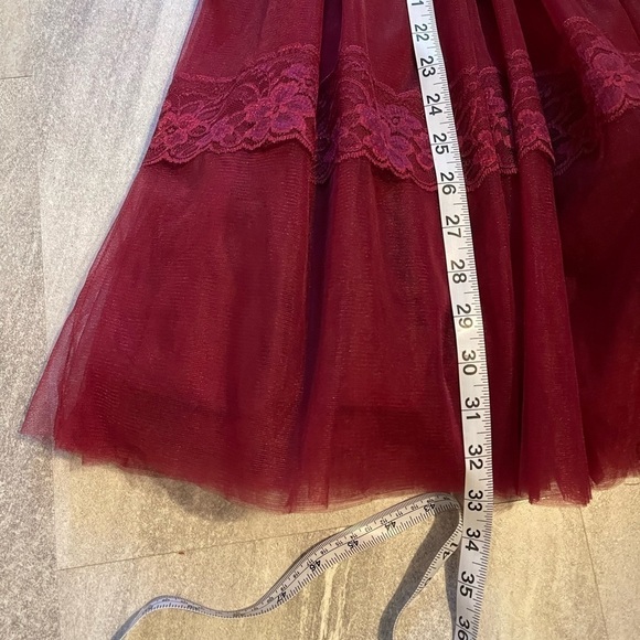 Nanette Lepore Girls Burgundy Lace Dress Size 16 - Picture 10 of 12